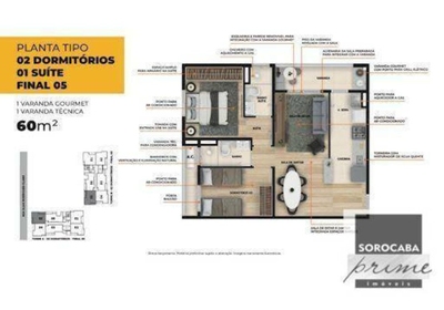 Apartamento, 2 quartos, 60 m² - Foto 3