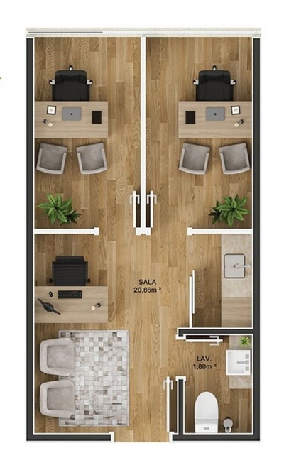 Sala-Conjunto, 27 m² - Foto 3