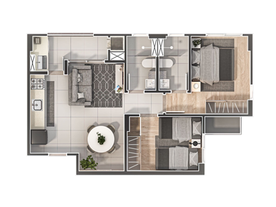 Apartamento, 2 quartos, 56 m² - Foto 4