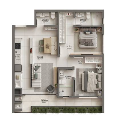 Apartamento, 2 quartos, 70 m² - Foto 4