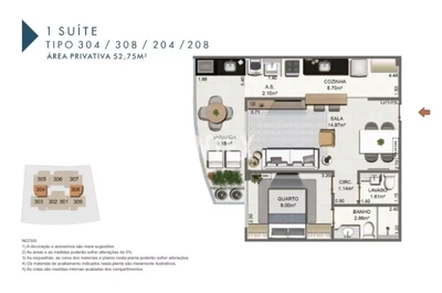 Apartamento, 1 quarto, 52 m² - Foto 4