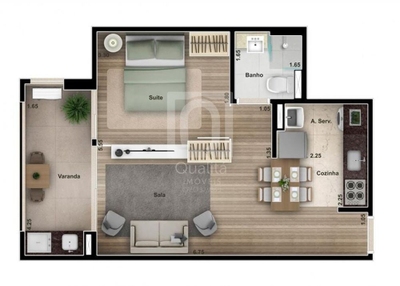 Apartamento, 1 quarto, 50 m² - Foto 3