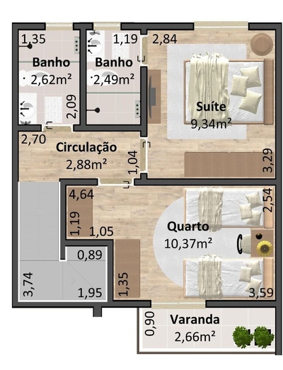 Casa de Condomínio, 2 quartos - Foto 4