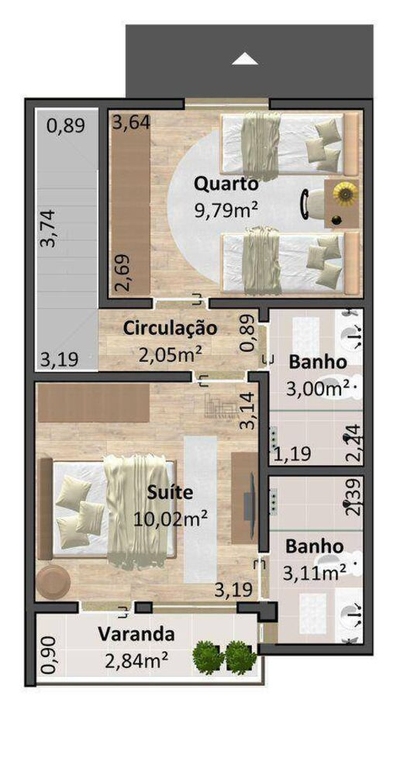 Casa de Condomínio, 2 quartos - Foto 4