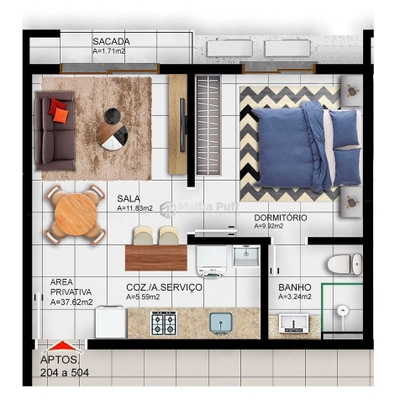 Apartamento, 2 quartos, 74 m² - Foto 4