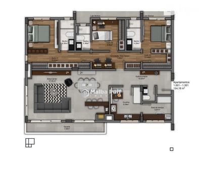 Apartamento, 3 quartos, 154 m² - Foto 4