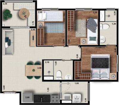 Casa, 3 quartos, 69 m² - Foto 4