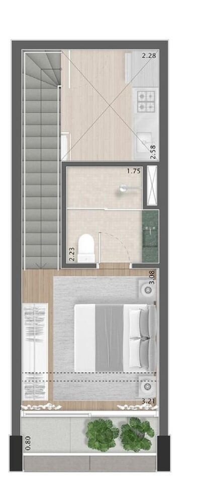 Casa, 1 quarto, 53 m² - Foto 2