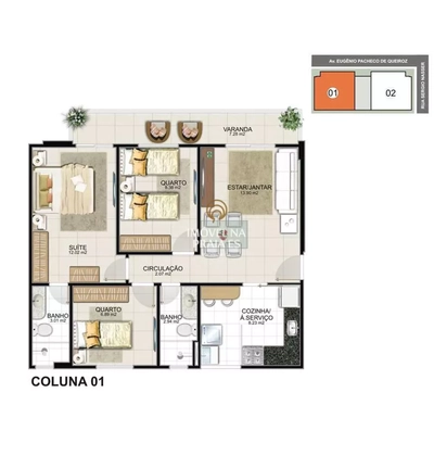 Apartamento, 3 quartos, 71 m² - Foto 1