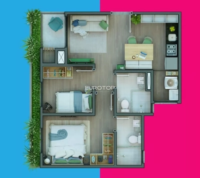 Apartamento, 2 quartos, 47 m² - Foto 3