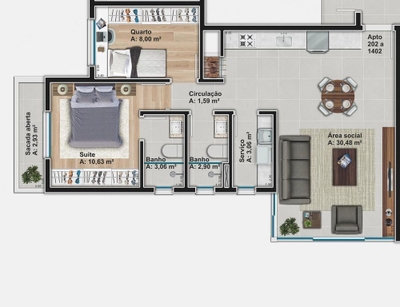 Apartamento, 2 quartos, 88 m² - Foto 2