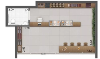 Loja-Salão, 152 m² - Foto 2