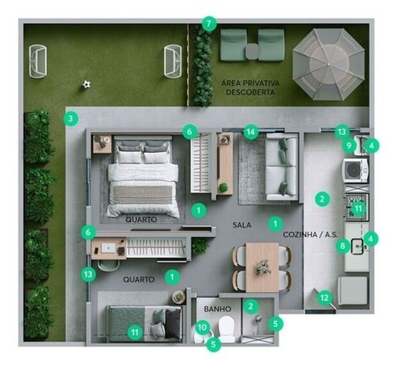 Apartamento, 2 quartos, 52 m² - Foto 5