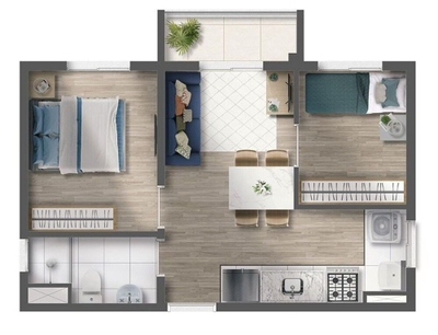 Apartamento, 2 quartos, 46 m² - Foto 4