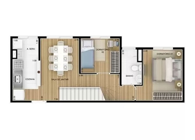 Apartamento, 3 quartos, 57 m² - Foto 4