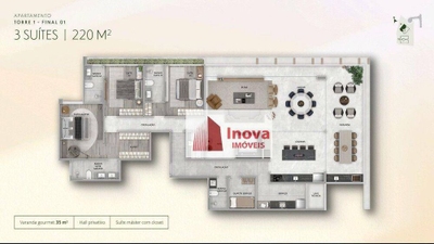 Apartamento, 3 quartos, 220 m² - Foto 5