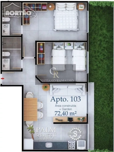 Casa, 3 quartos, 72 m² - Foto 1