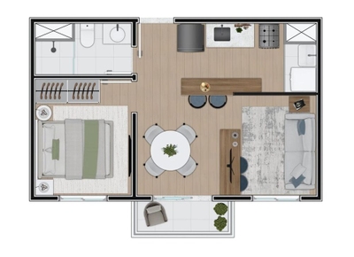 Apartamento, 2 quartos, 39 m² - Foto 3