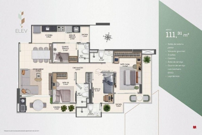 Apartamento, 3 quartos, 105 m² - Foto 3