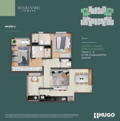 Apartamento, 2 quartos, 73 m² - Foto 3