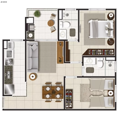 Apartamento, 2 quartos, 58 m² - Foto 2