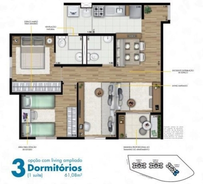 Apartamento, 2 quartos, 45 m² - Foto 4