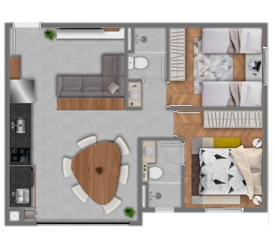 Apartamento, 2 quartos, 40 m² - Foto 3