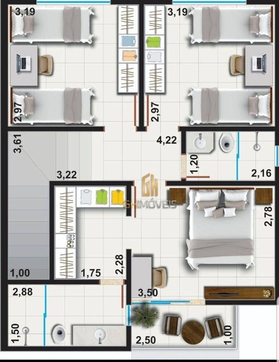 Sobrado, 3 quartos, 137 m² - Foto 3