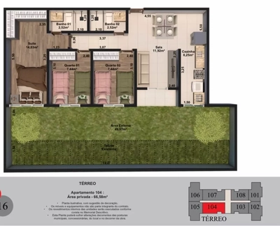 Apartamento, 2 quartos, 65 m² - Foto 3