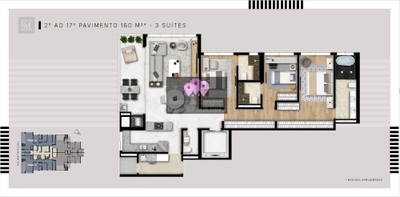 Apartamento, 3 quartos, 160 m² - Foto 3