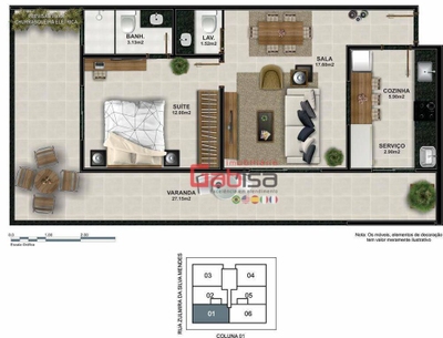 Apartamento, 1 quarto, 60 m² - Foto 5