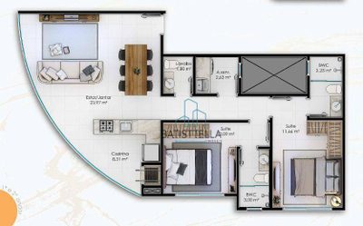 Apartamento, 2 quartos, 80 m² - Foto 1