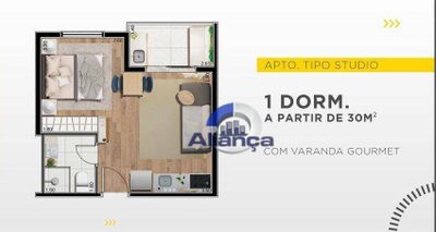 Apartamento, 1 quarto, 30 m² - Foto 2