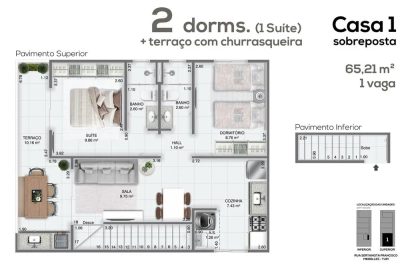 Casa, 2 quartos, 65 m² - Foto 2