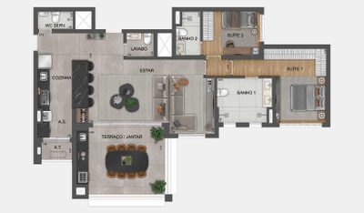Apartamento, 3 quartos, 118 m² - Foto 4