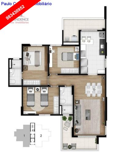 Apartamento, 3 quartos, 96 m² - Foto 5