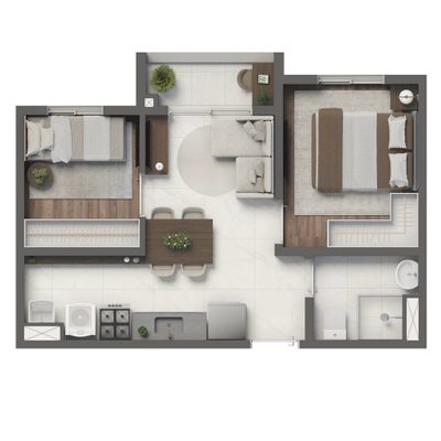 Apartamento, 1 quarto, 24 m² - Foto 2