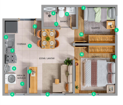 Apartamento, 1 quarto, 36 m² - Foto 4