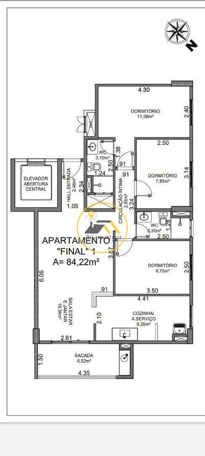 Apartamento, 3 quartos, 84 m² - Foto 2