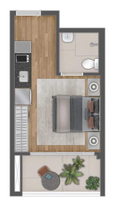 Apartamento, 1 quarto, 26 m² - Foto 4