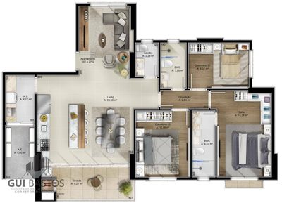 Apartamento, 3 quartos, 122 m² - Foto 5