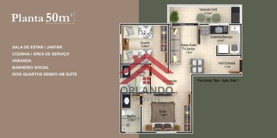 Apartamento, 2 quartos, 50 m² - Foto 5