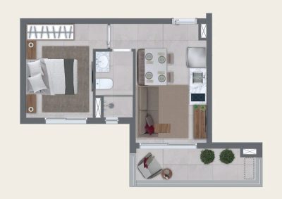 Apartamento, 1 quarto, 35 m² - Foto 4