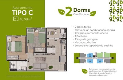 Apartamento, 2 quartos, 43 m² - Foto 5