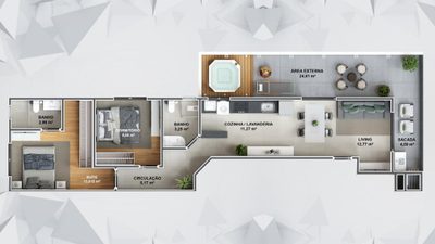 Apartamento, 2 quartos, 93 m² - Foto 1