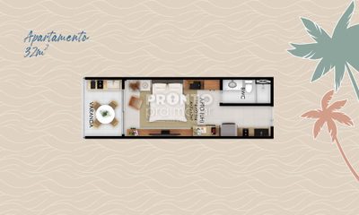 Apartamento, 1 quarto, 32 m² - Foto 3