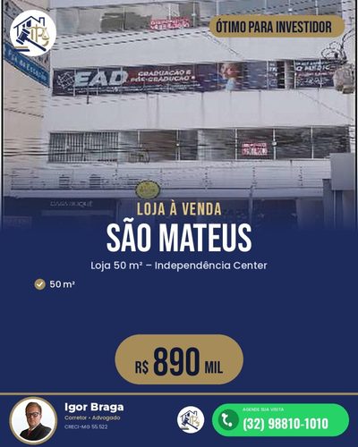 Loja-Salão, 50 m² - Foto 1