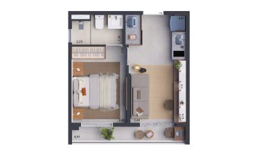 Apartamento, 2 quartos, 43 m² - Foto 4