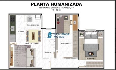 Apartamento, 2 quartos, 49 m² - Foto 3