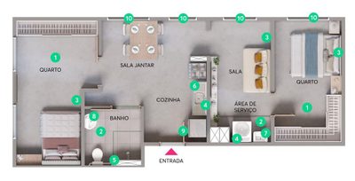Apartamento, 2 quartos, 33 m² - Foto 2